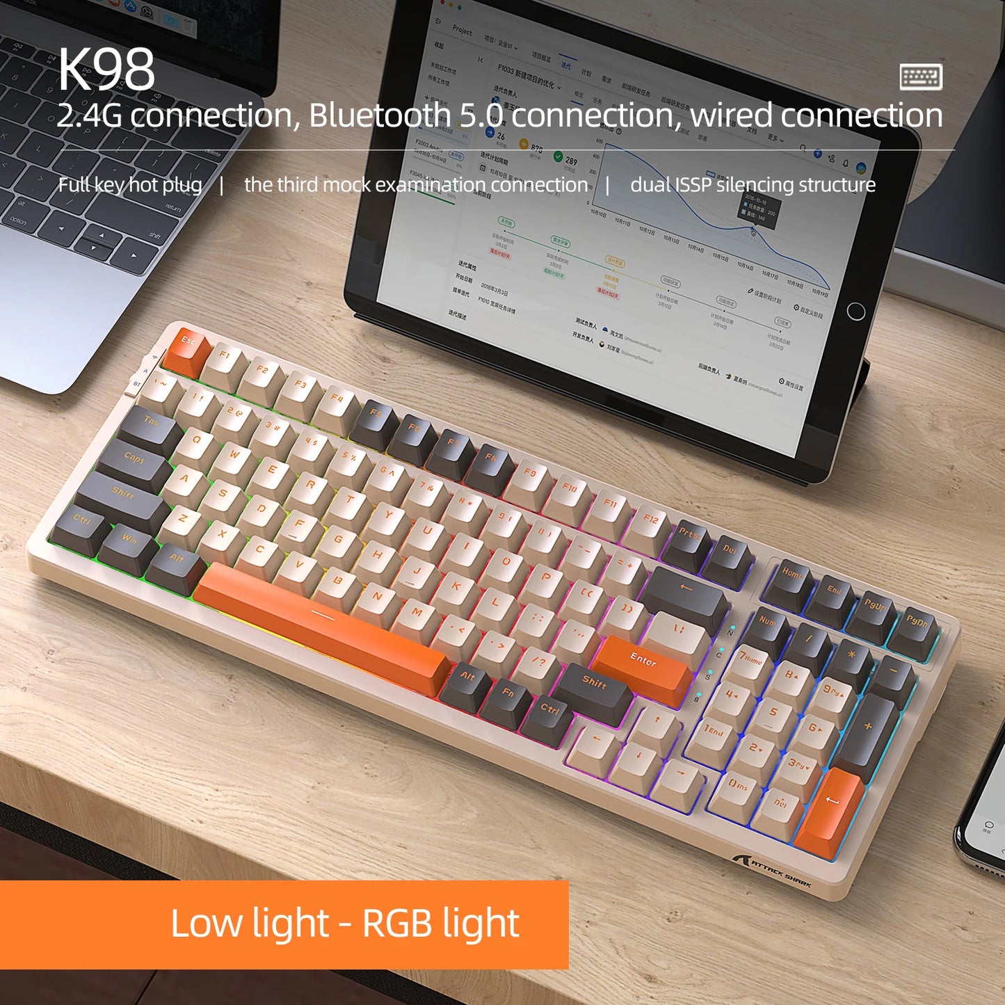 Attack Shark K98 Wired Mechanical Keyboard