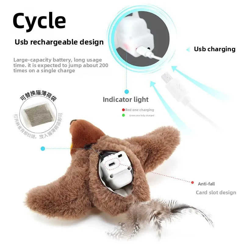 Interactive Electric Cat Bird Toy